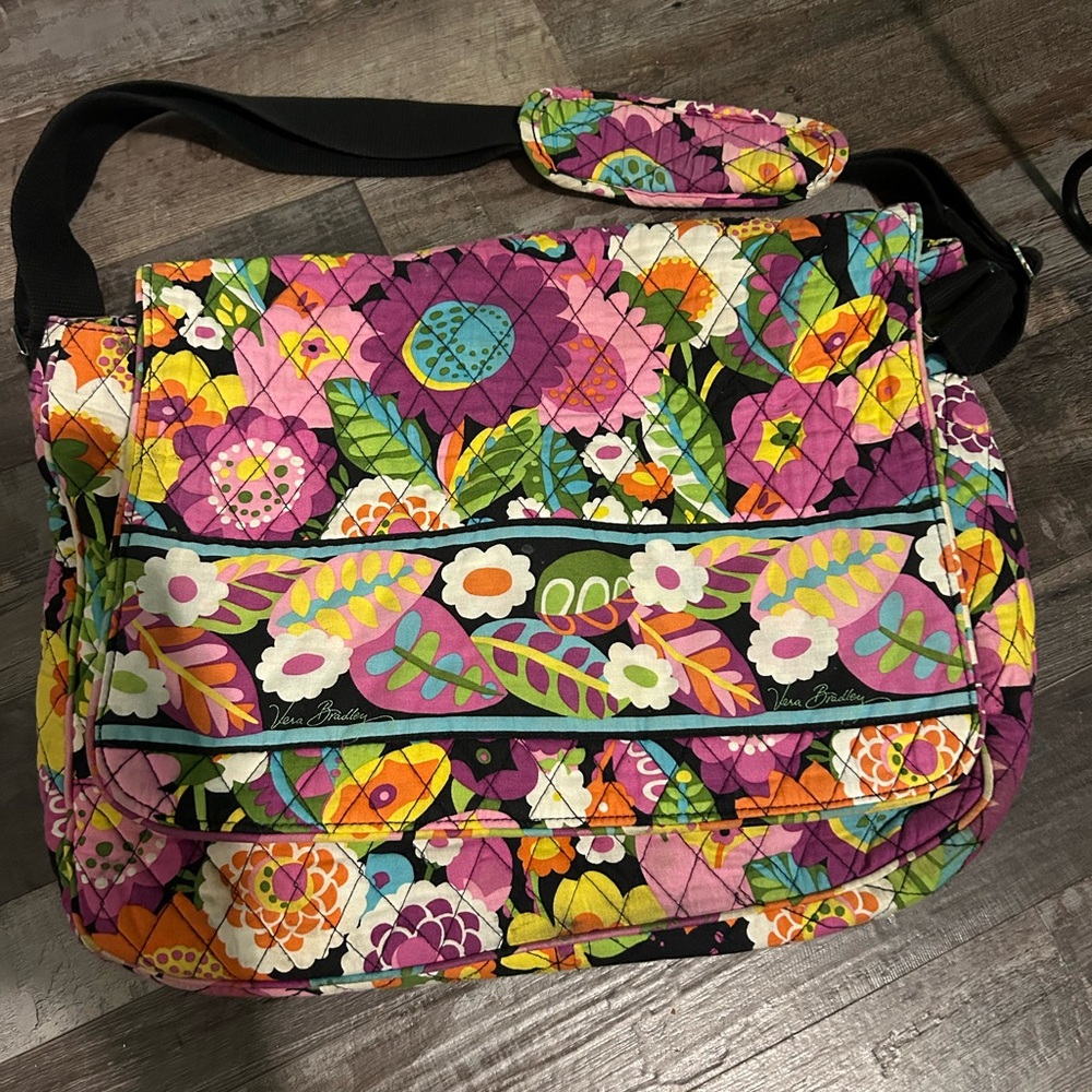 Vera Bradley Vibrant Floral Laptop Bag